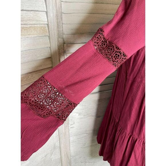 Old Navy Peasant Dress Red Small NWOT - Picture 4 of 6